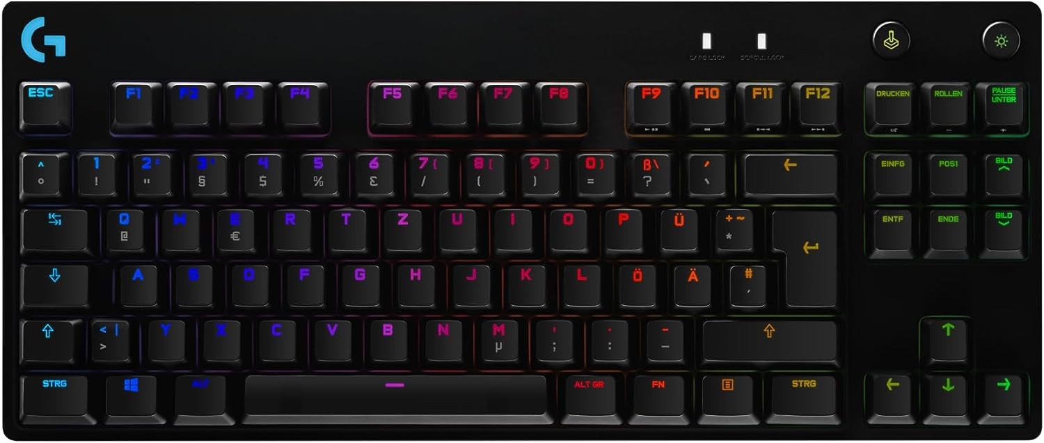 Logitech G PRO Mechanical Gaming Keyboard - Portable Tenkeyless Design, Detachable