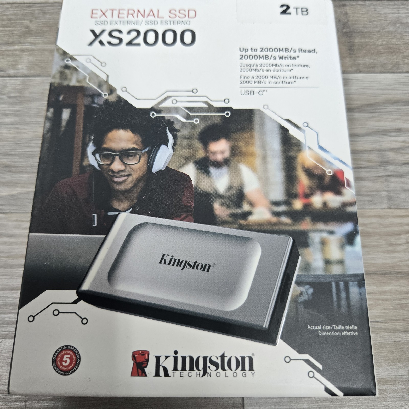 Kingston XS2000 2TB USB-C Portable External SSD (SXS2000/2000G) Up To 2000MB/s