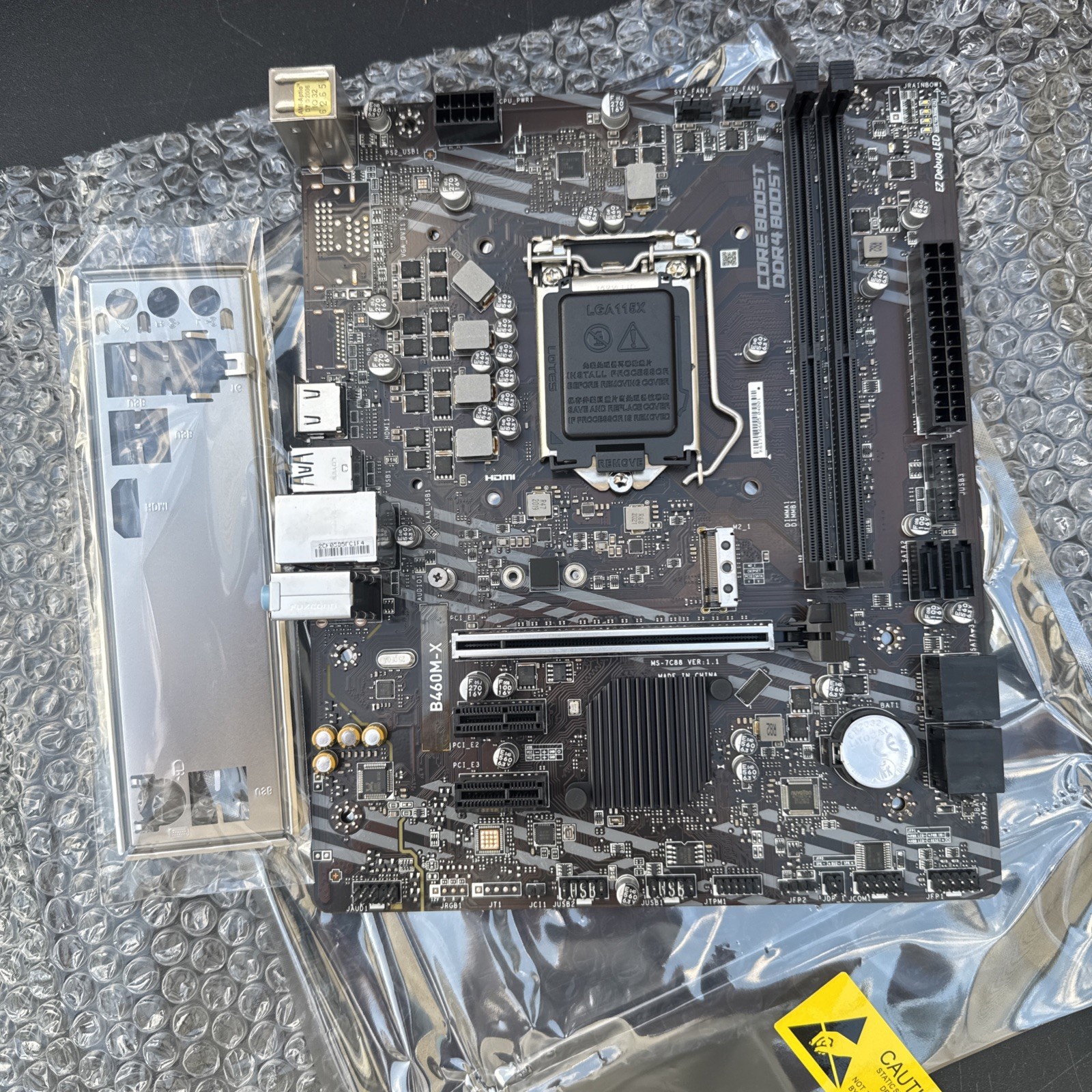 MSI B460M-X DDR4 LGA 1200 Micro ATX Motherboard 10th Gen
