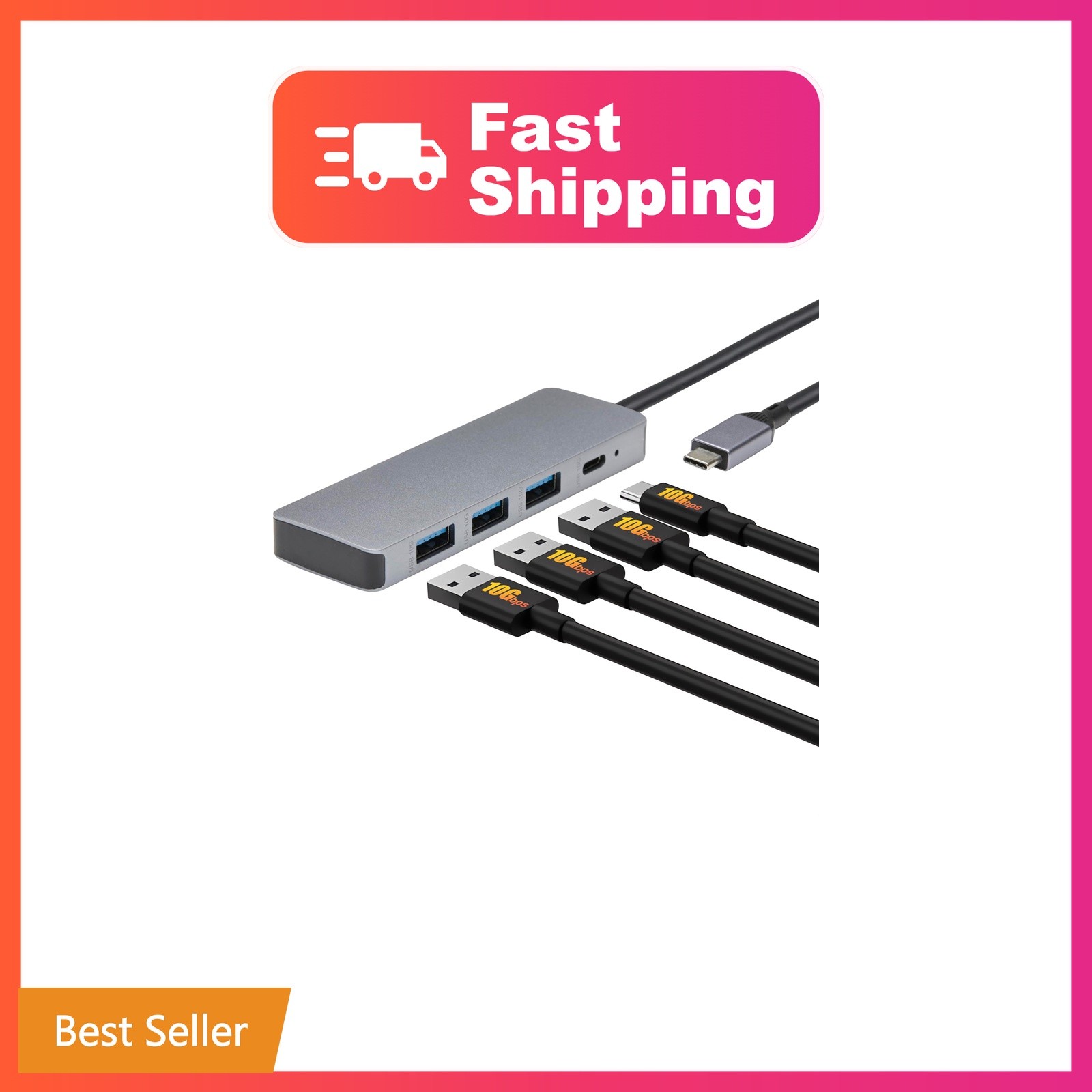 Amazon Basics USB 3.2/3.1 Gen 2 Multiport USB C Hub Dock, 10Gbps, USB-C to 1x...