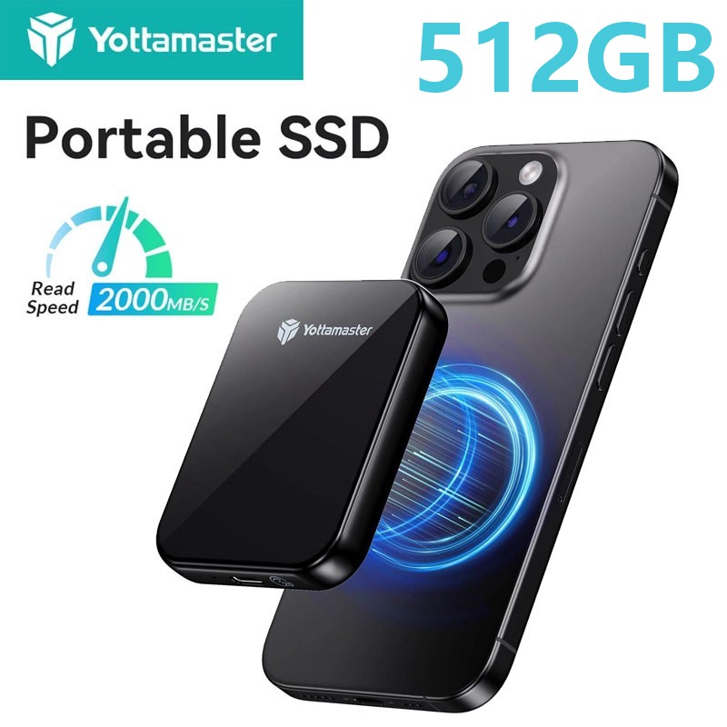 Yottamaster Magnetic Solid State Drive Storage Enclosure 512GB 1TB 2TB 20Gbps