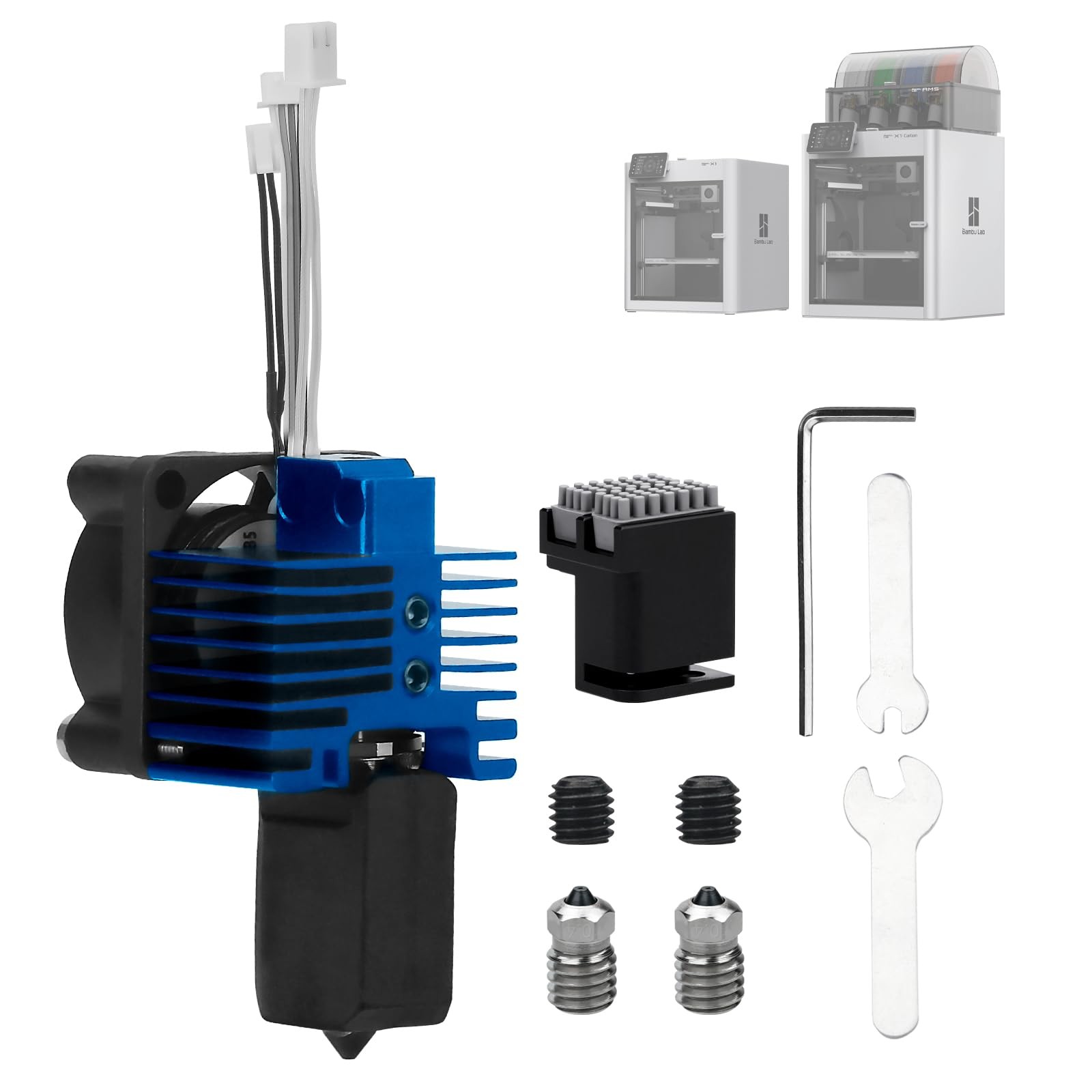 Bamboo Lab x1 x1c Hotend Complete Kit for Series 3D Printer, Full Blue