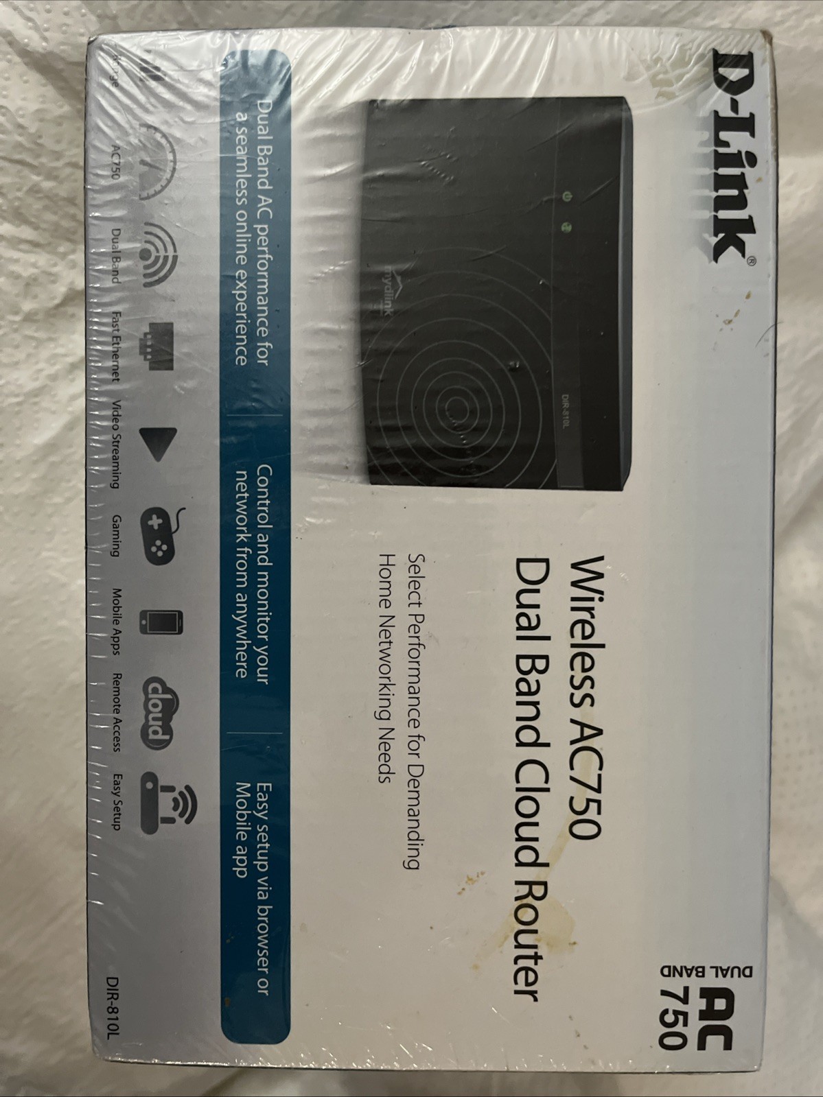 D-Link Wireless AC 750 Dual Band Cloud Router (DIR-810L) Brand New SEALED BOX