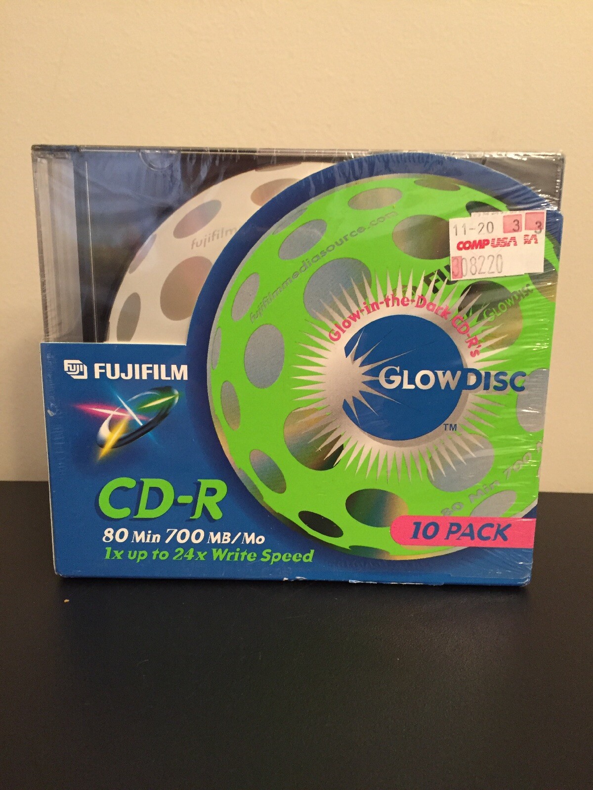 Fujifilm CD-r 80 Min 700 MB Glow Disc Glow In The Dark 10 Pack 