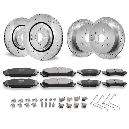 VEVOR Front and Rear Brake Kit Compatible with Toyota Sienna, Highlander