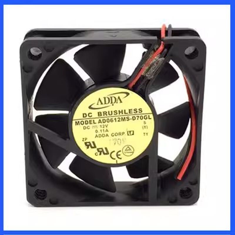 ADDA AD0612MS-D70GL DC12V 0.11A 2-Wire Silent Cooling Fan