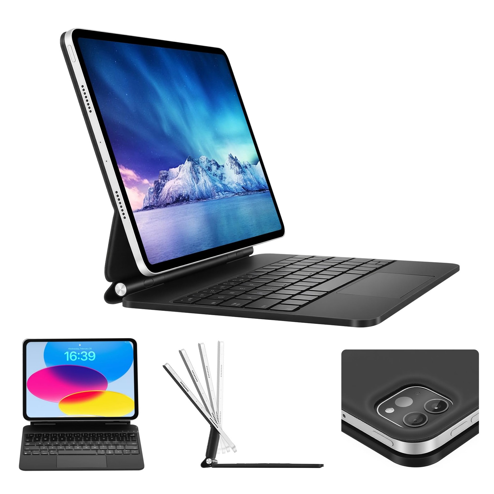 mobee Magic Keyboard Case for iPad A16 11th Generation 11 inch 2025 & iPad 10th