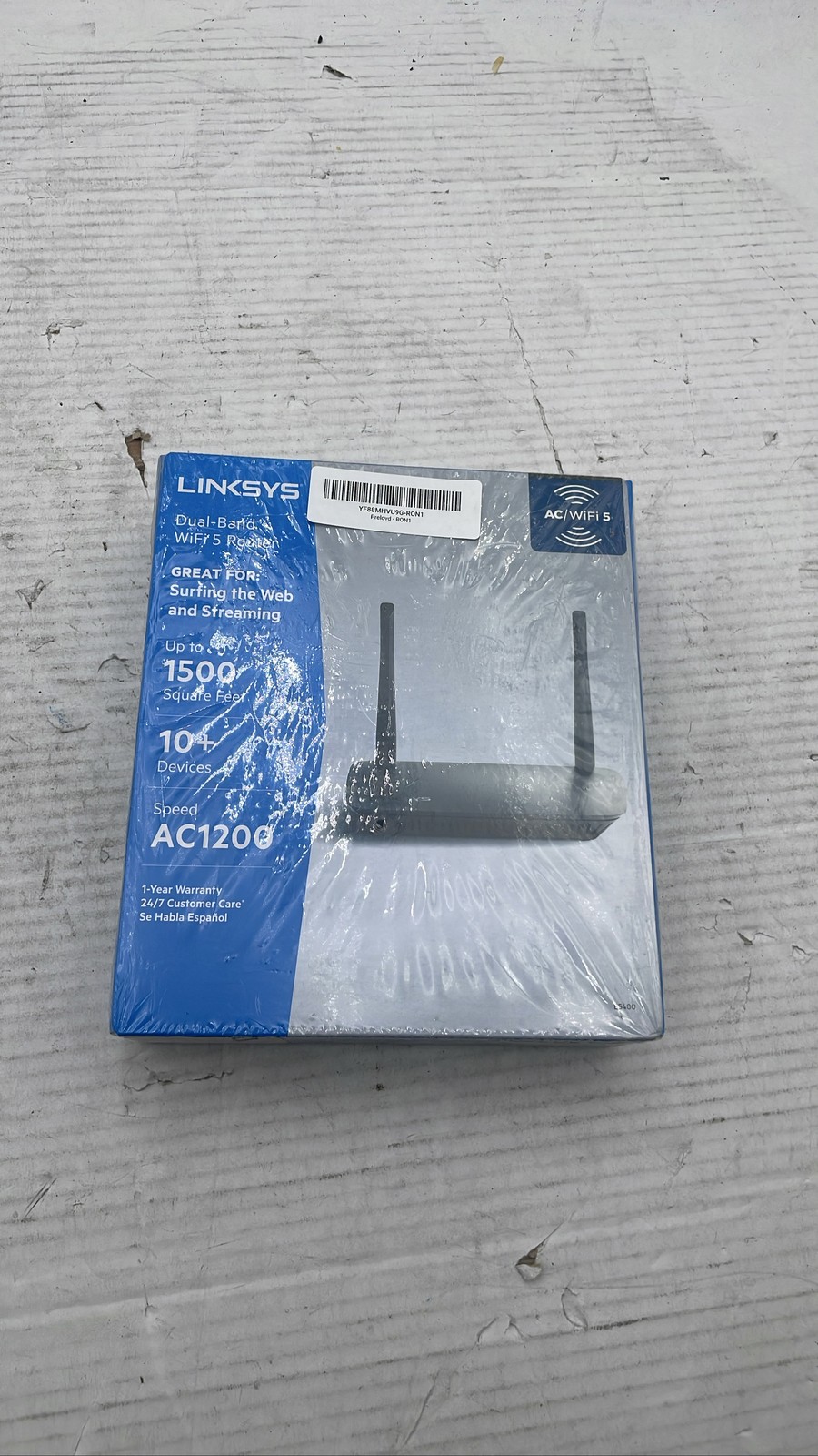 Linksys E5400 AC1200 Dual-Band WiFi 5 Router 1500 Sq Ft