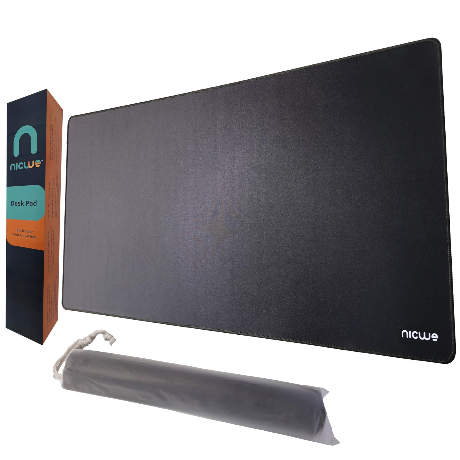 XXL Desk Pad – Large Micro Woven Cloth Mouse Pad with Non‑Slip Rubber Base, W...