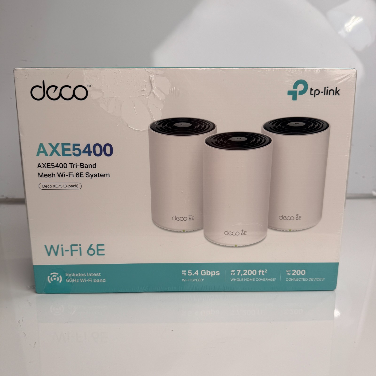 New TP-Link Deco AXE5400 Tri-Band Mesh Wi-Fi 6E System (Deco XE75) - 3 Pack