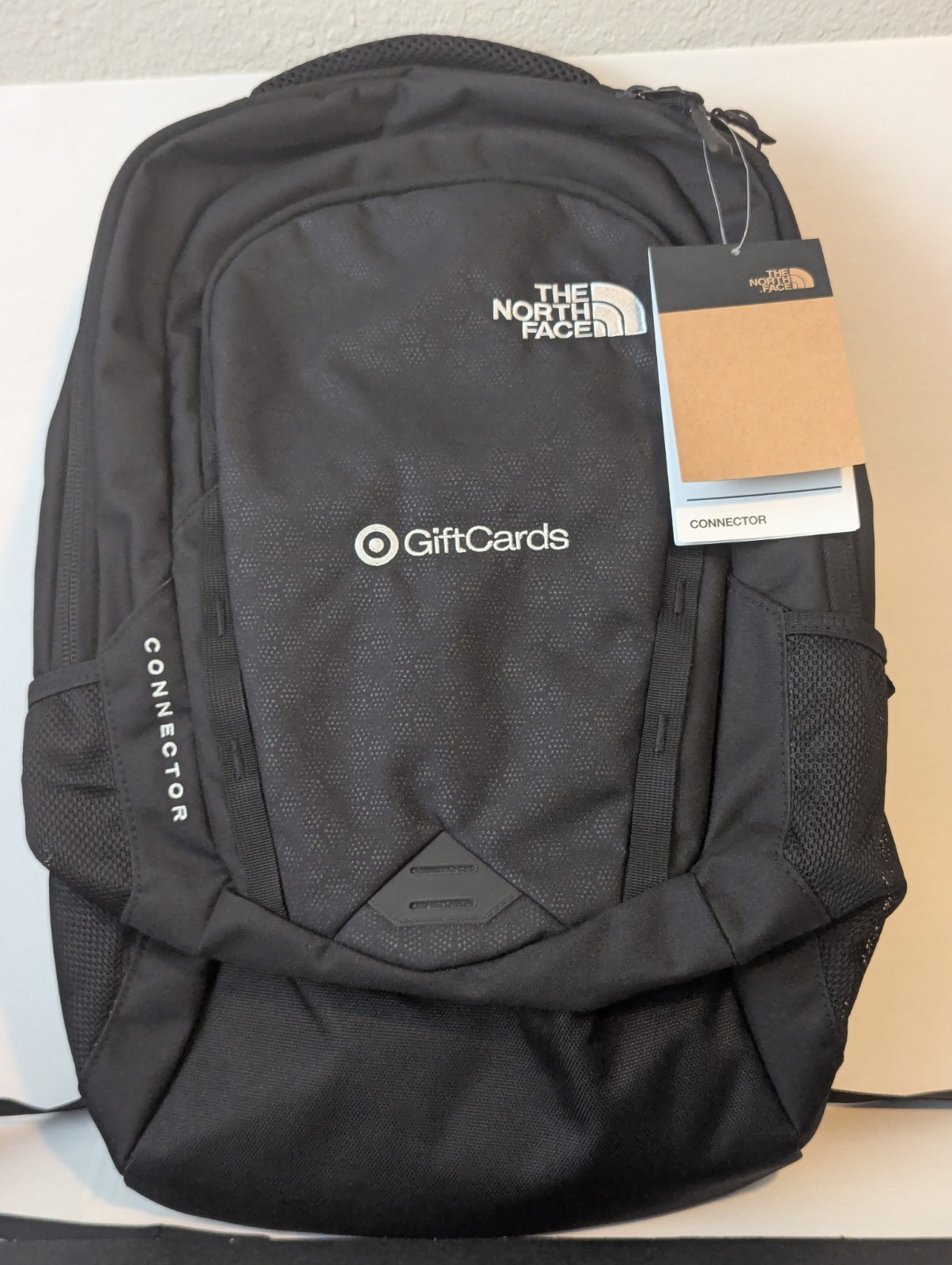 The North Face Connector Black Backpack TARGET GIFT CARD LOGO *New* NWT