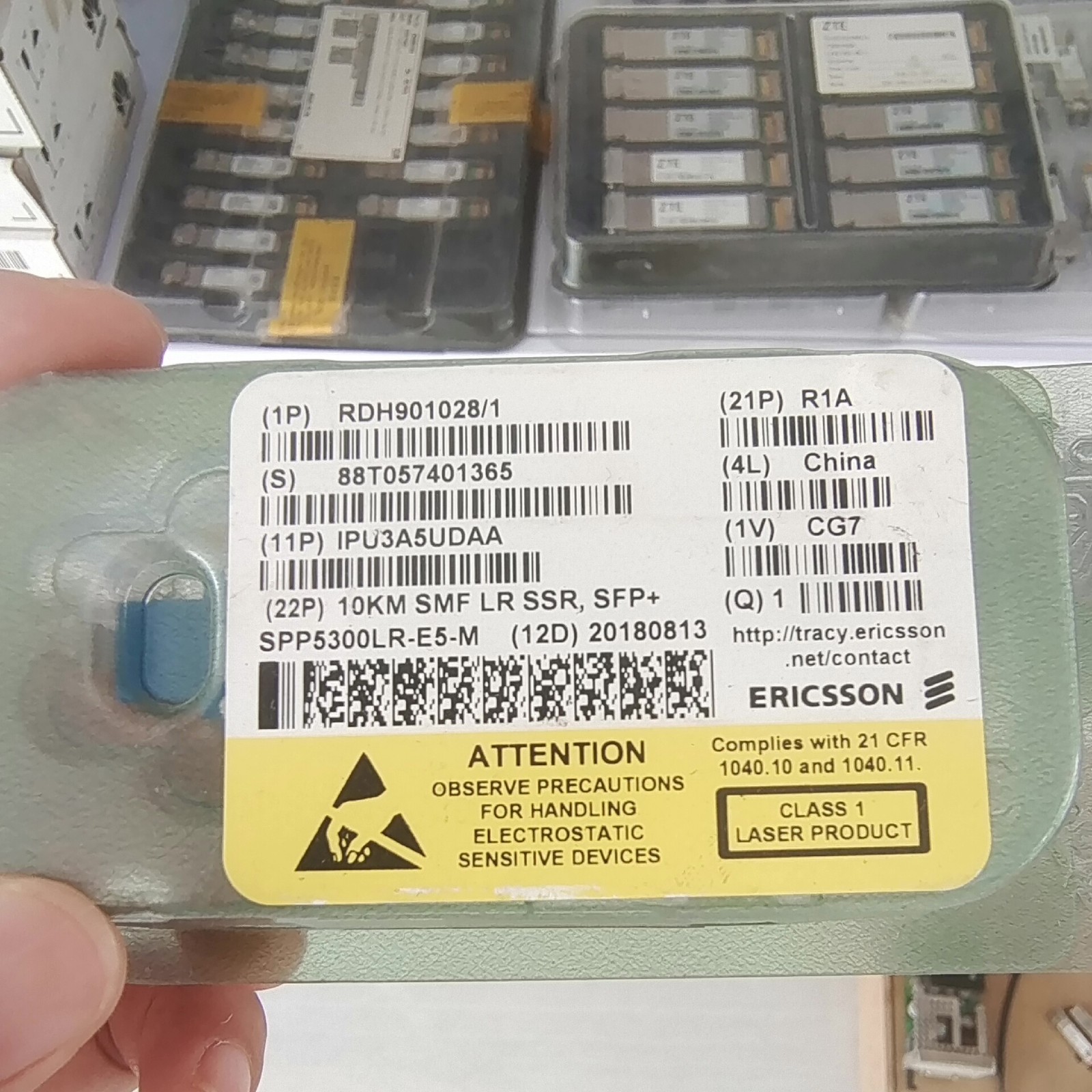 1PC Ericsson 10Gb RDH901028/1 R1A 10km SMF LR SSR 10Gbase-LR SFP+ Original 10GE