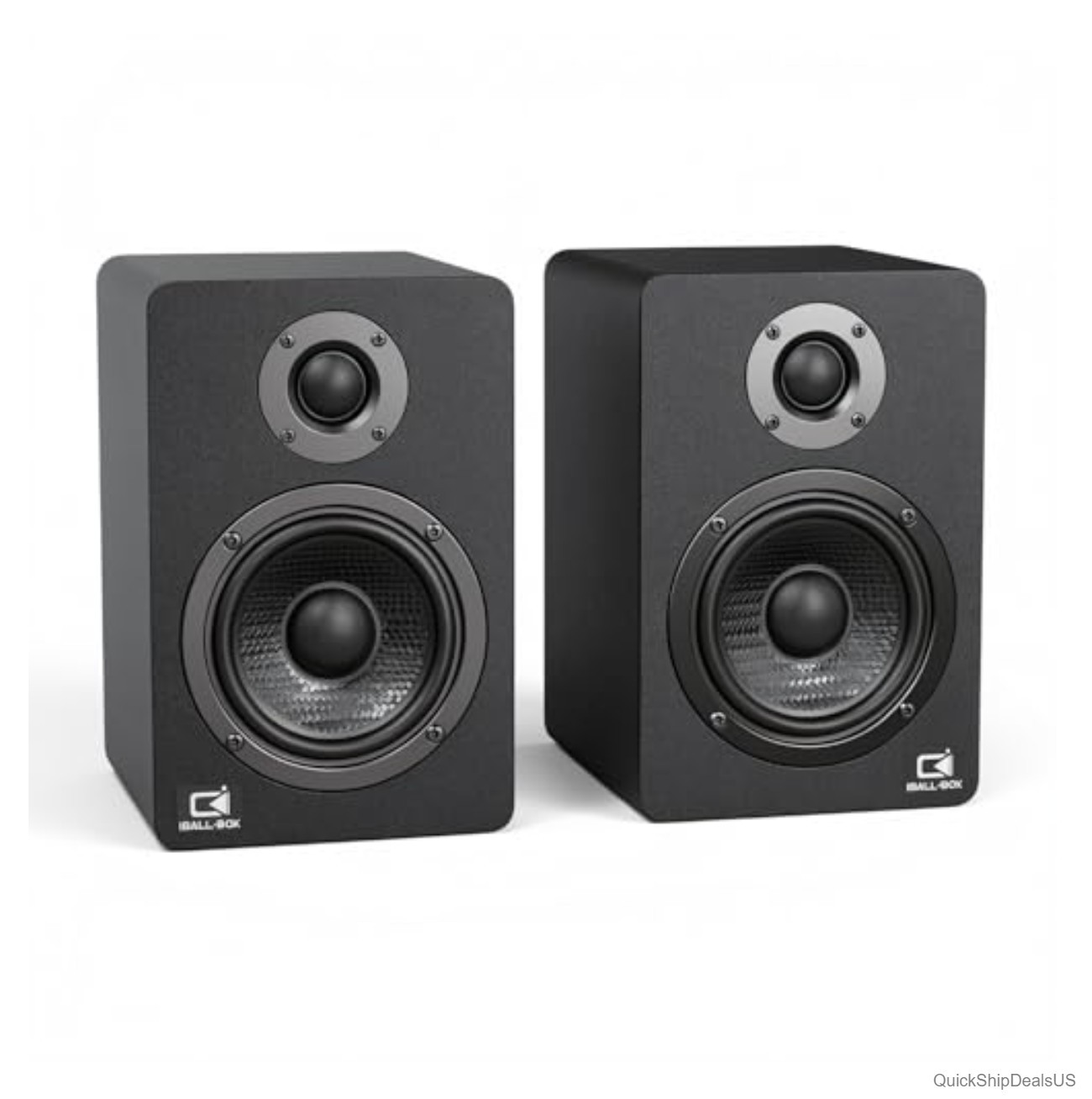 Computer Speakers 60W Powered 2.0 Stereo Bluetooth USB-C DAC Optical AUX Black