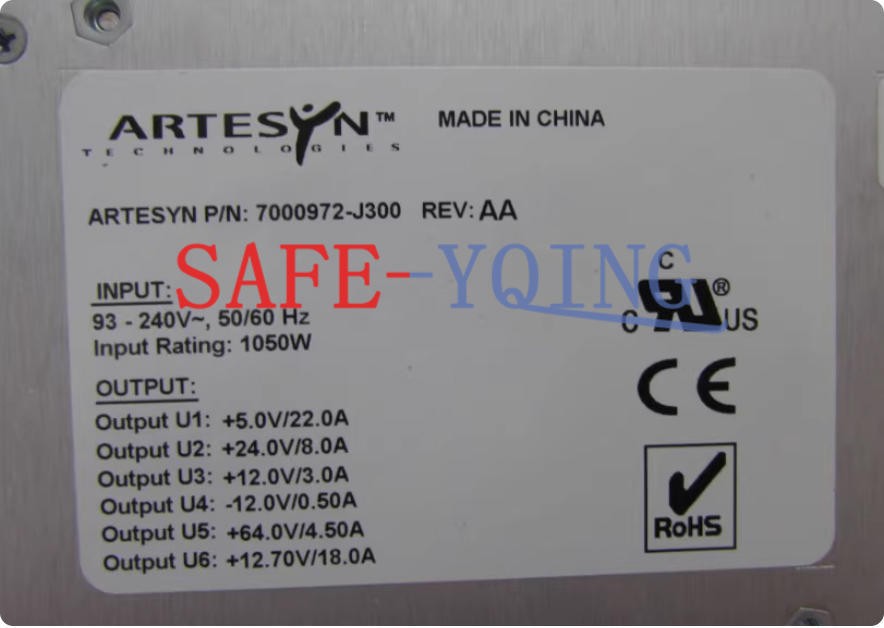 Used 1PCS ARTESYN 7000972-J300 1050W Switching Power Supply