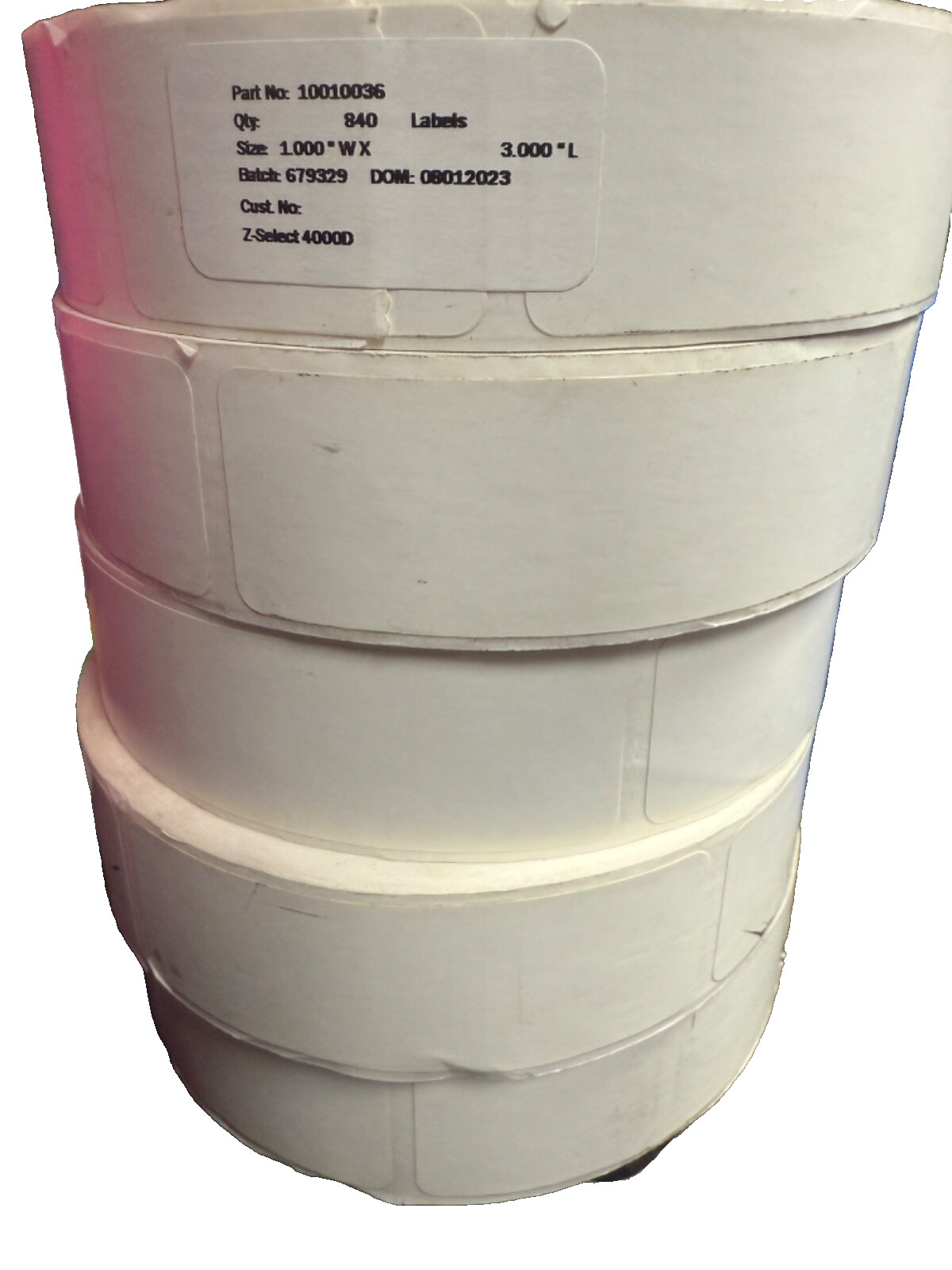 Zebra 1" x 3" Z-Select 4000D Direct Thermal Labels 10010036 - 5 Rolls