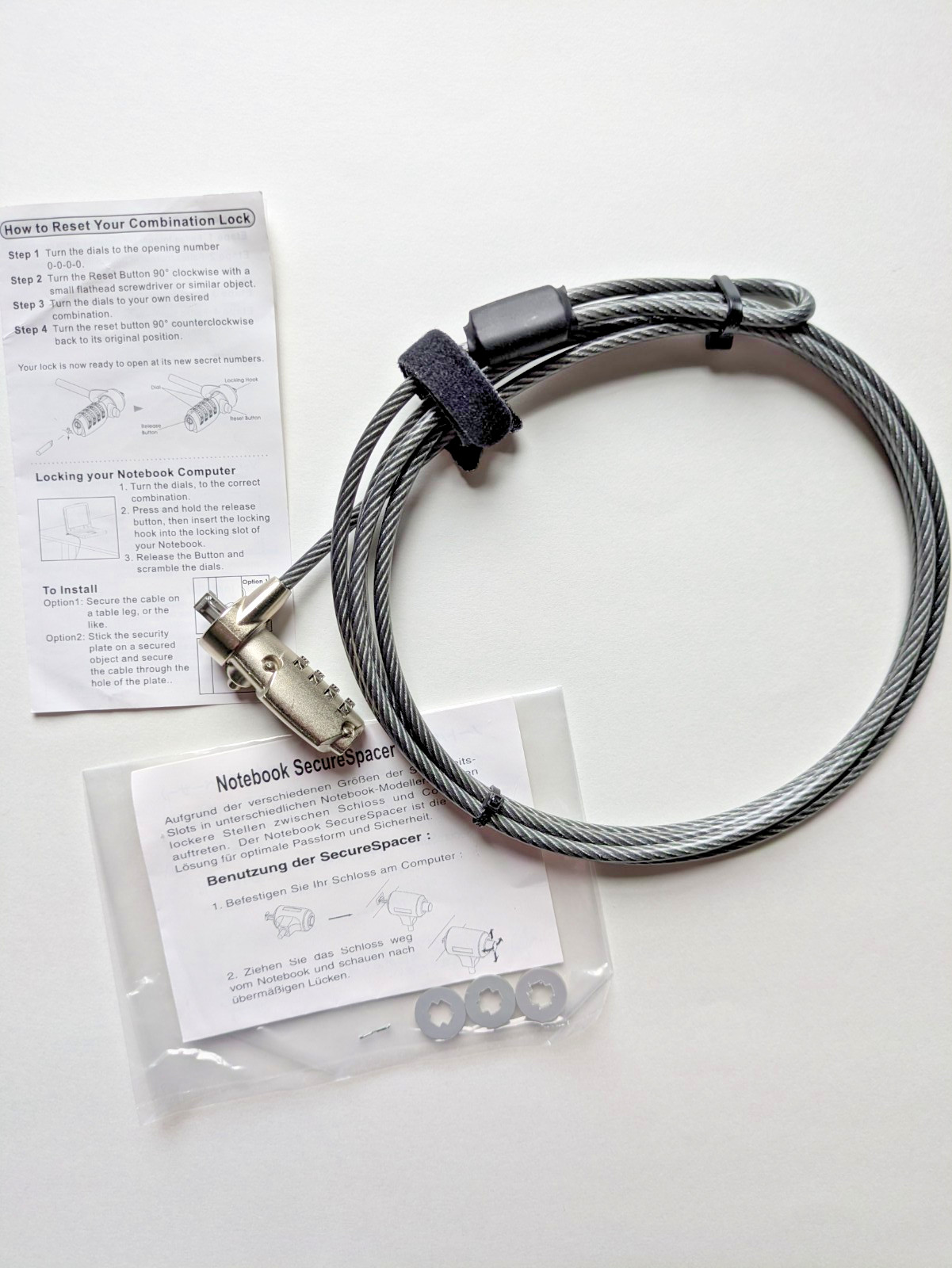 Targus DEFCON New Laptop Security Cable Combination Lock 6.5 feet