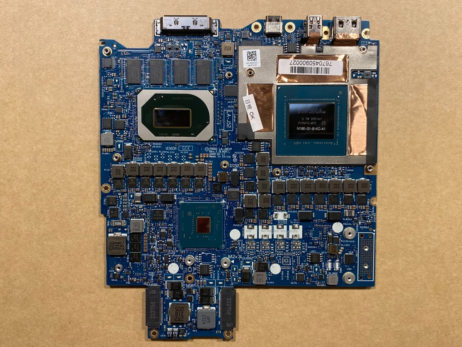 NEW Dell Alienware M17 R3 M15 R3 Motherboard Intel i7-10750H 16GB RTX2060 463WD