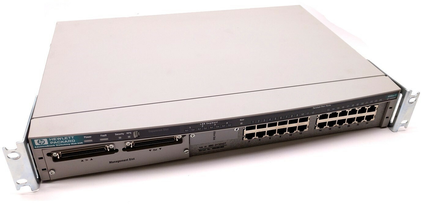 Hewlett Packard HP J3202A AdvanceStack Switching Hub-24R, 24 Port Switch