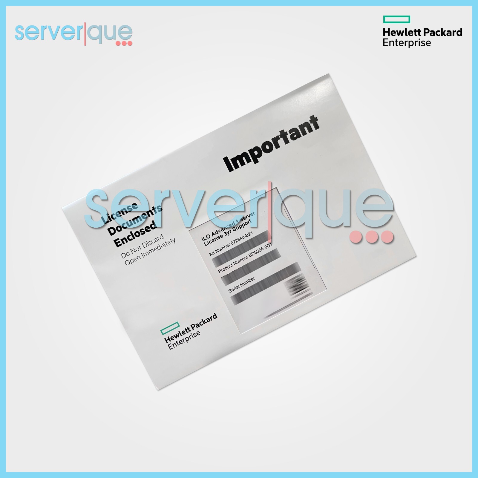 HP 872648-B21 BD505A 0D1 iLO Advanced Server License 3 YEAR SUPPORT NEW SEALED