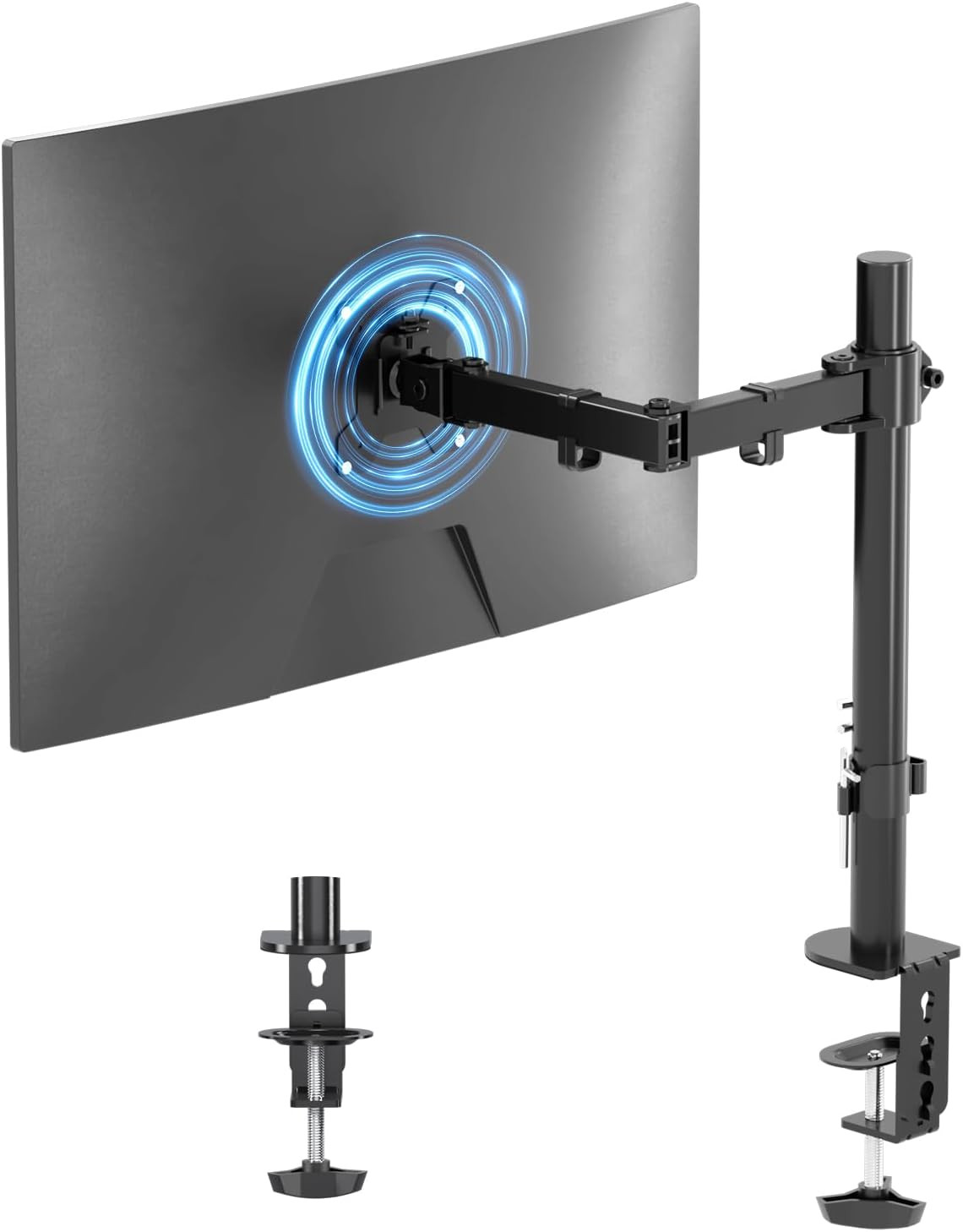 Single LED LCD Monitor Desk Mount Heavy Duty Fully Adjustable Monitor Stand for