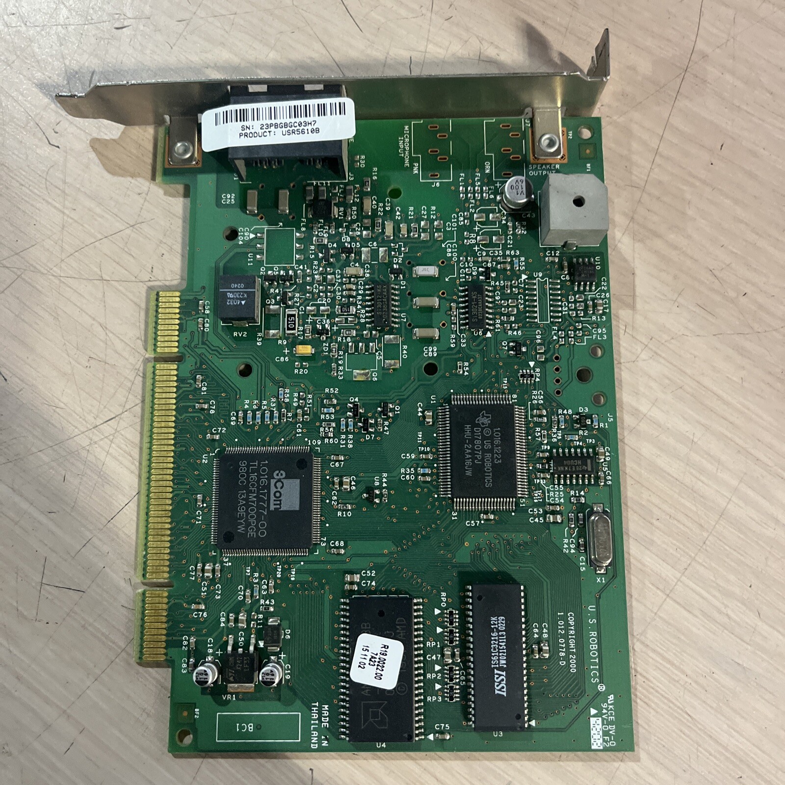 U.S. ROBOTICS 1.012.0778-D PC BOARD USR5610B-VAR-20