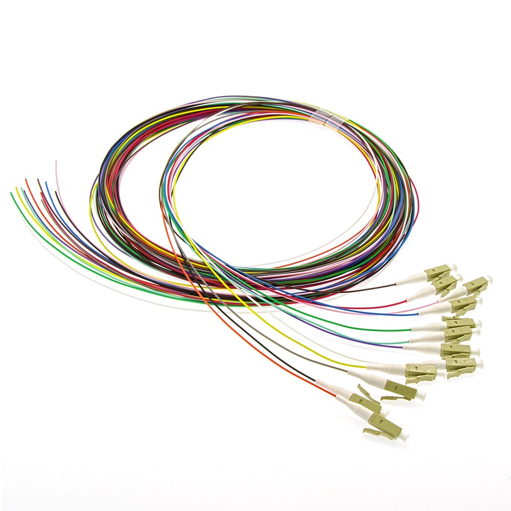 10 Pack of 12-Pack 3m LC/UPC OM3 Multimode Multicolor Pigtail