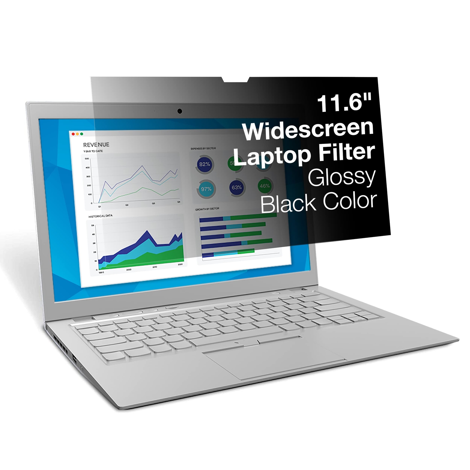 3M Privacy Filter for 11.6" Widescreen Laptop (PF116W9B) , Blackout