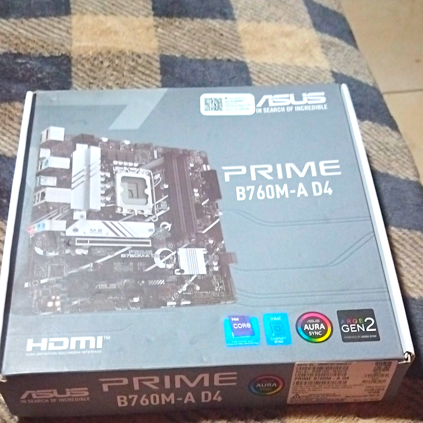 ASUS PRIME B760M-A D4 MicroATX LGA1700 DDR4 M.2 HDMI On-Board Audio With Wifi