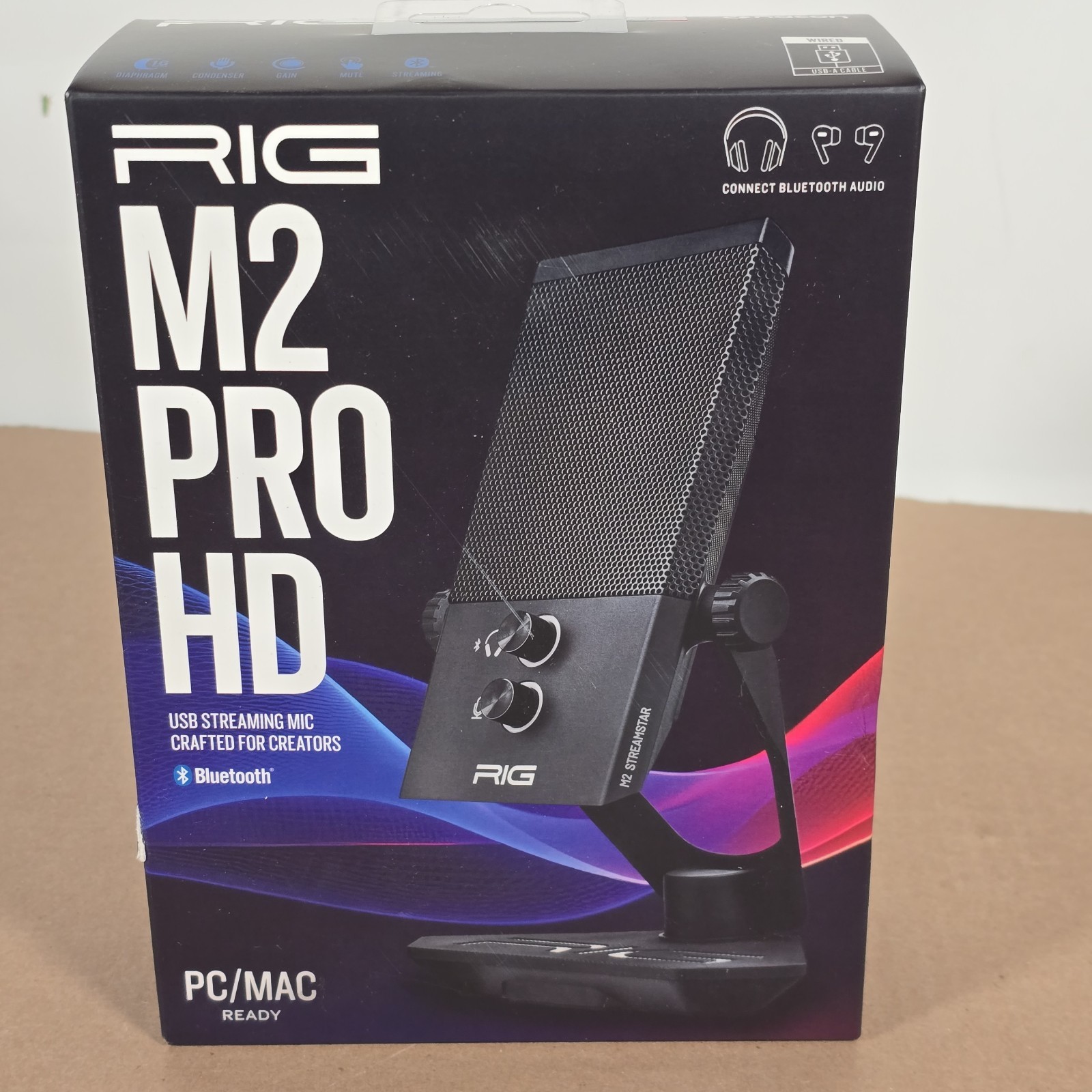 RIG M2 Pro HD USB Streaming Mic 24-Bit Bluetooth aptX Low Latency Podcast Gaming