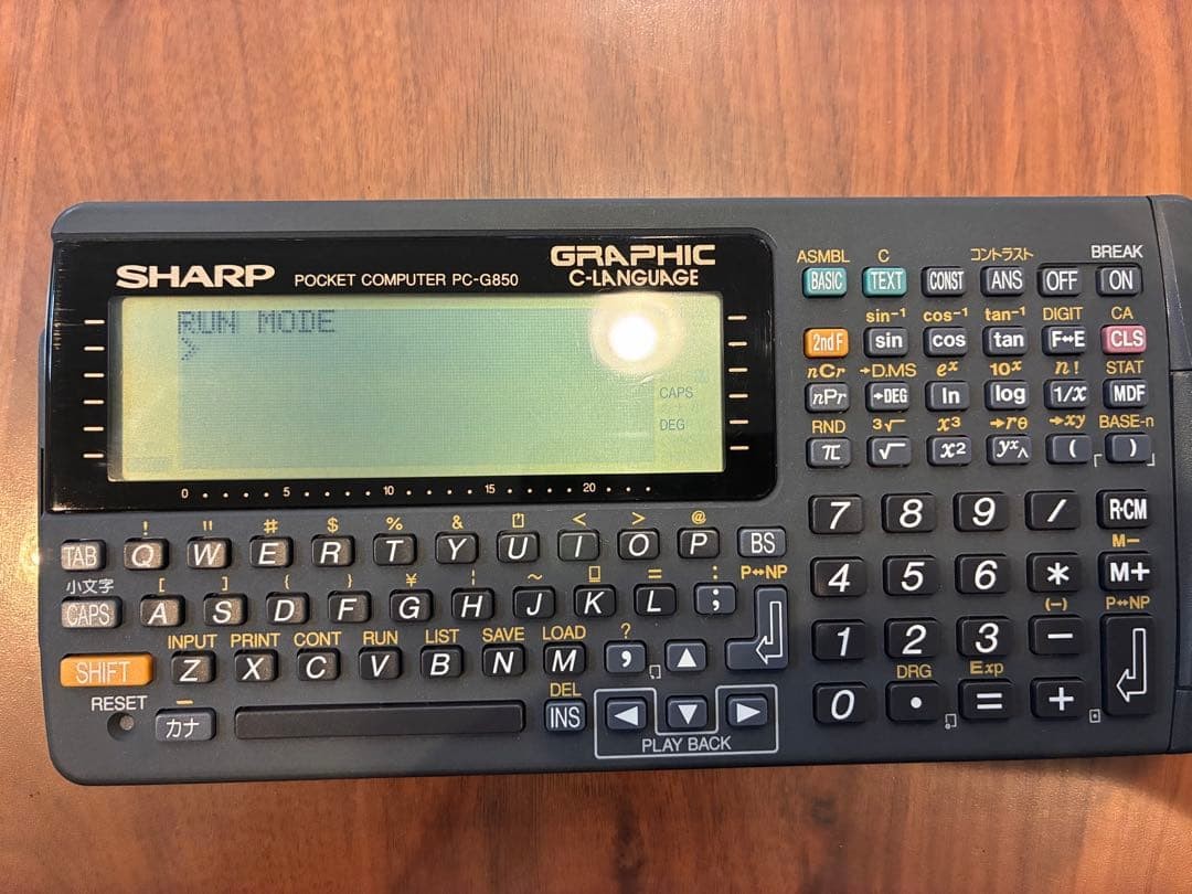 SHARP PC-G850 Pocket Computer BASIC C Programmable Tested Working from JAPAN