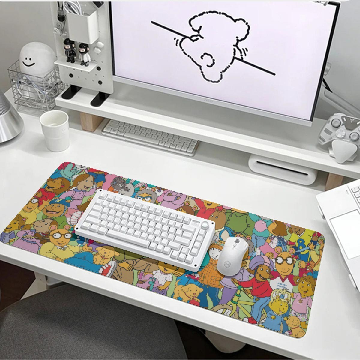 Rare Arthur Cartoon Tv Print Mouse Pads For Laptop Computer PC Gaming Office