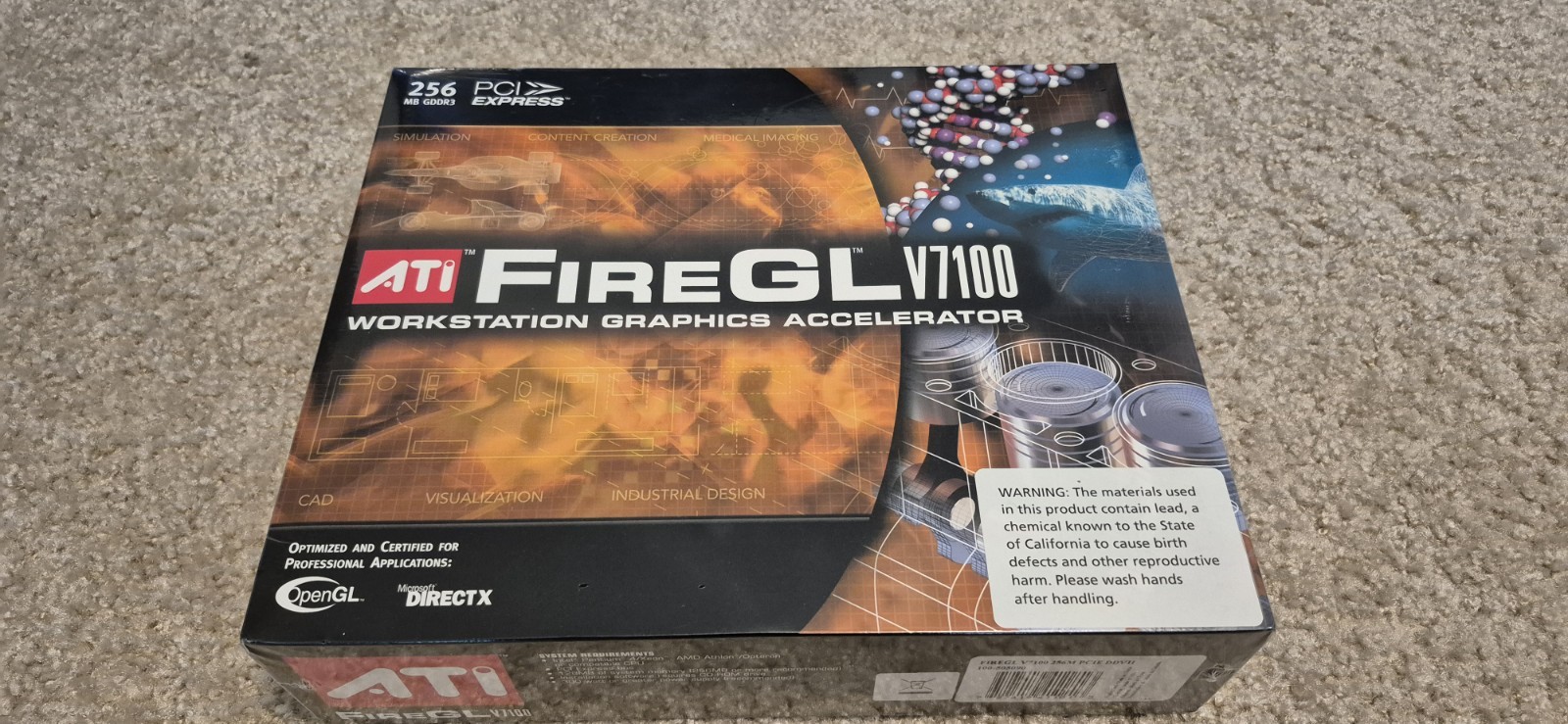ATI FireGL V7100  256MB PCIE 256M Workstation Graphic Acc., Brand New ,Unopened