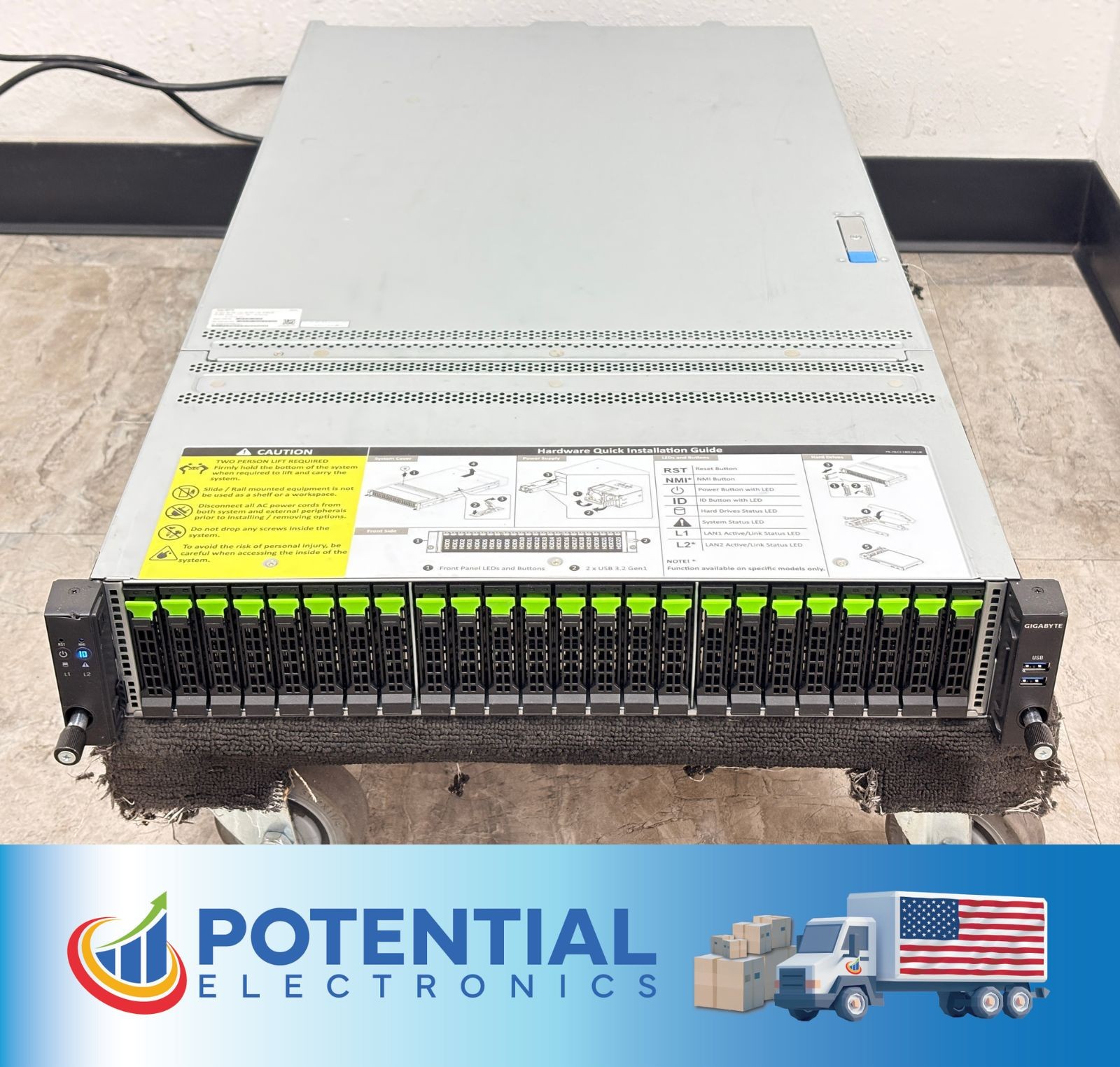 USED | GIGABYTE R283-S92 2U Dual Socket LGA4677 Intel Xeon DDR5 Server Barebone