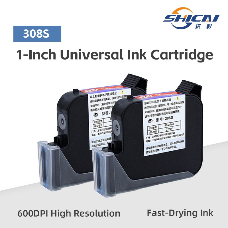 3pcs Black Replacement Refillable Cartridge for 25.4mm Handheld Inkjet Printer