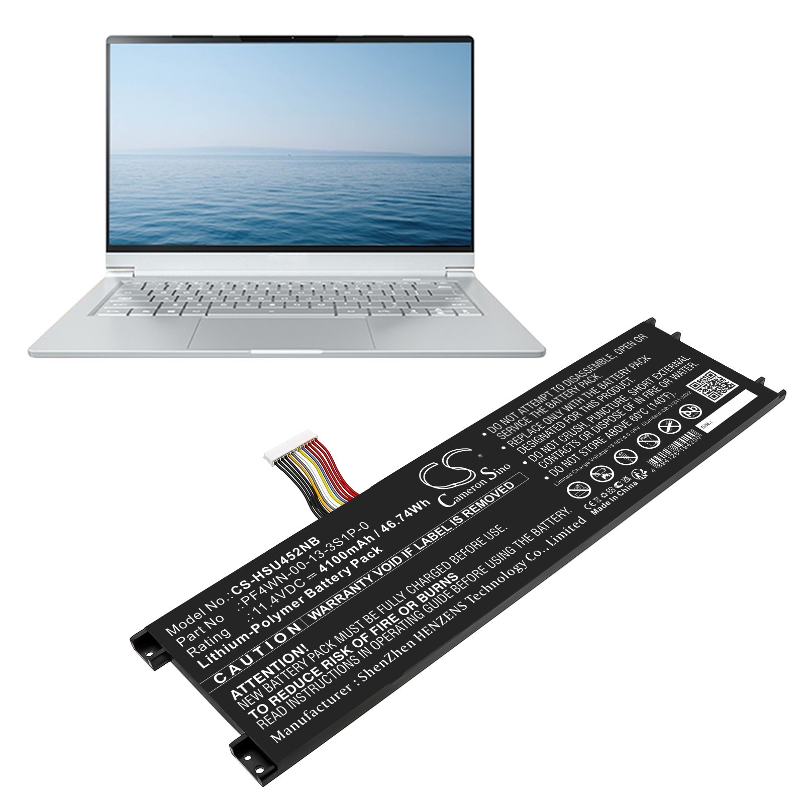 BATTERIE 4100mAh Type PF4WN-00-13-3S1P-0 For Hasee HPFS01 Kingbook U43S1 U47T1