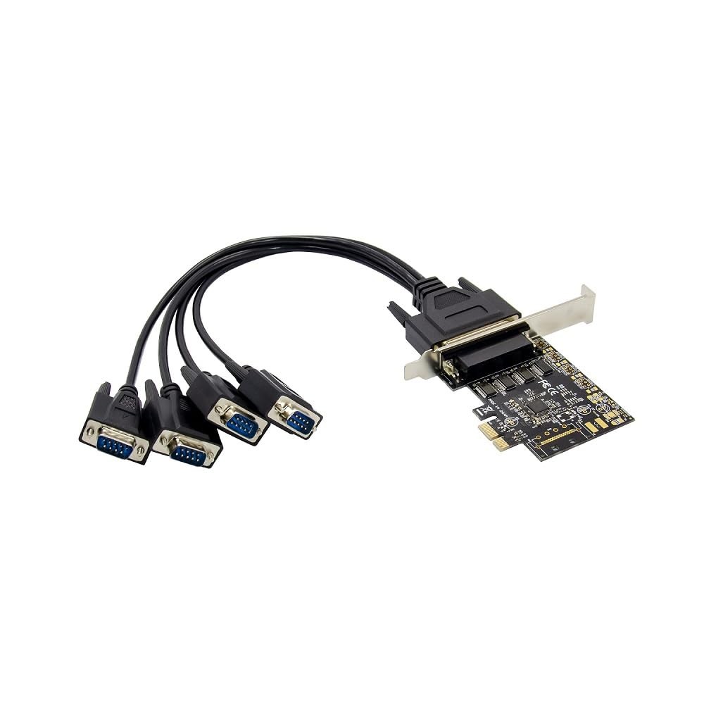 X-MEDIA XM-PEX-4S PCI-E 4-Port DB9 Serial / RS232 PCI Express PCIe x1 Adapter...