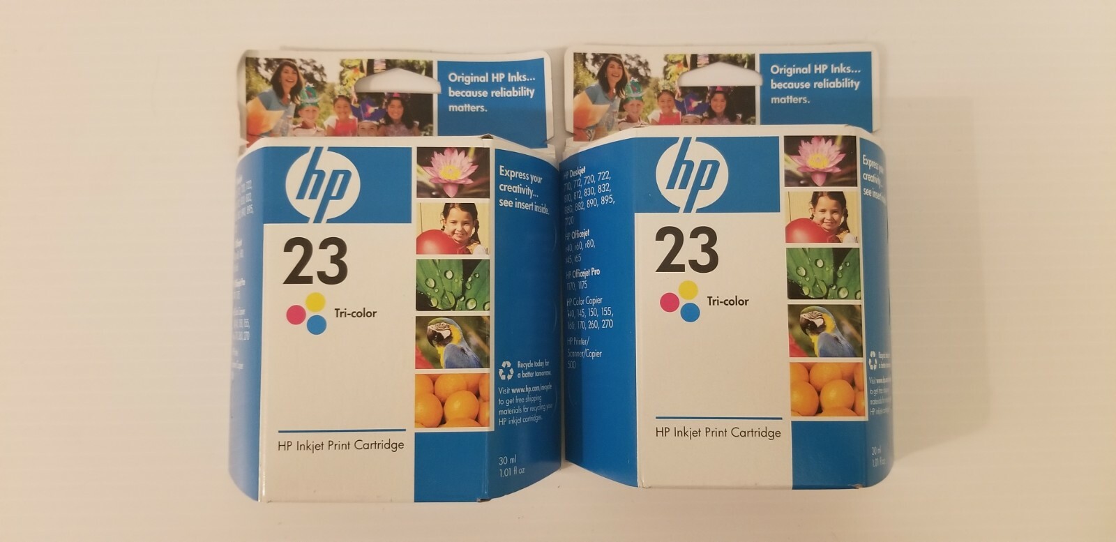 Hewlett-Packard HP 23 (2 Unopened Packages - TRI-COLOR INKJET CARTRIDGES)