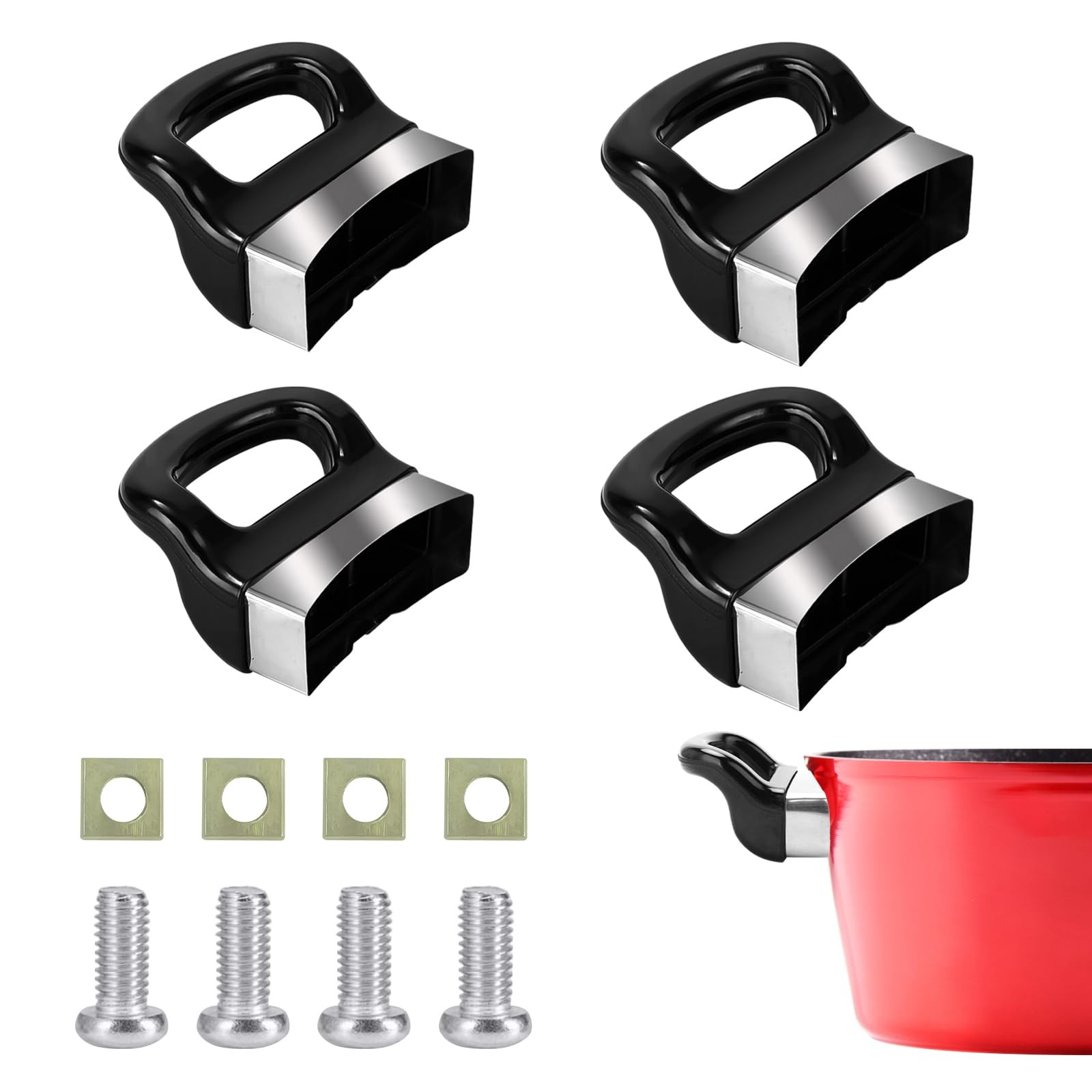 4 Pack Pot Handles , Universal Pan Handle for Pot Short Side