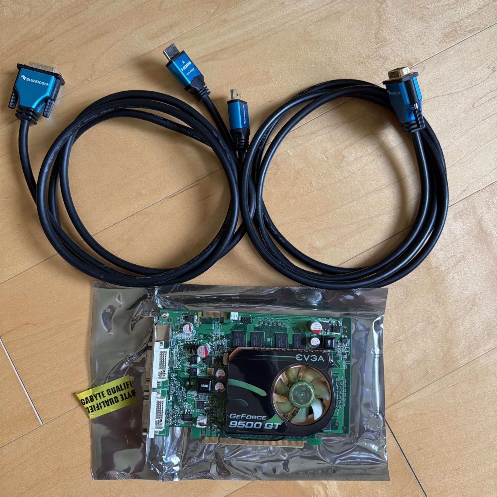 EVGA E-GEFORCE 9500 GT Video Card with DVI to HDMI cables