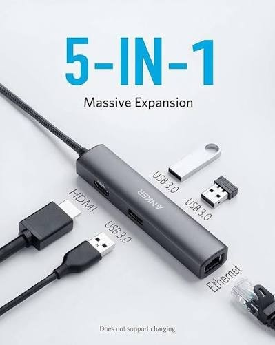 Anker USB-C Hub Adapter, 5-in-1 Power Expand + Model A8338 🔥New🔥