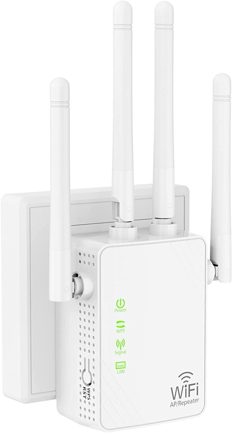WiFi Extender Signal Booster Up to 5000sq.ft and 45 Devices, WiFi Range Extender