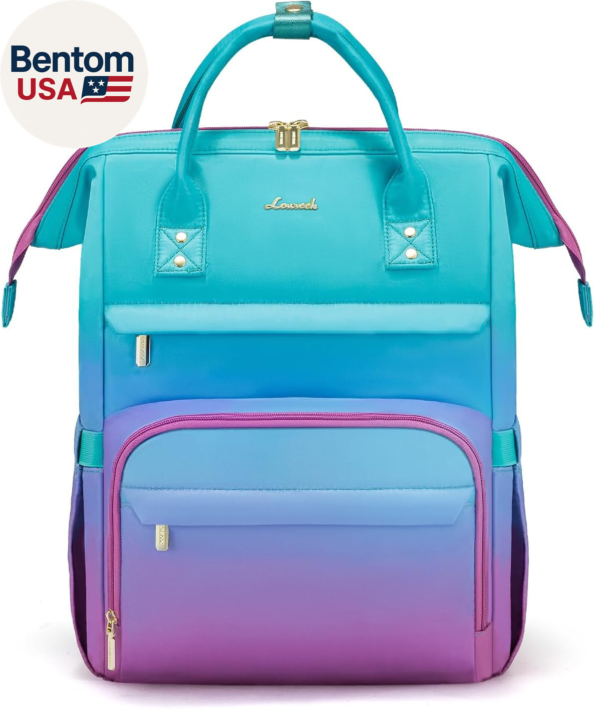 Gradient Laptop Backpack for Women,15.6 Inch Work Computer Bakcpack Purse Laptop