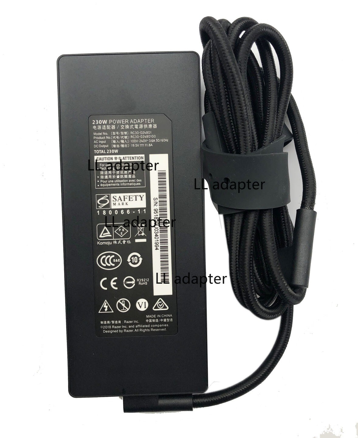 Original Razer 230W AC Adapter For Razer Blade 15 Advanced RZ09-0421PEF3-R3U1