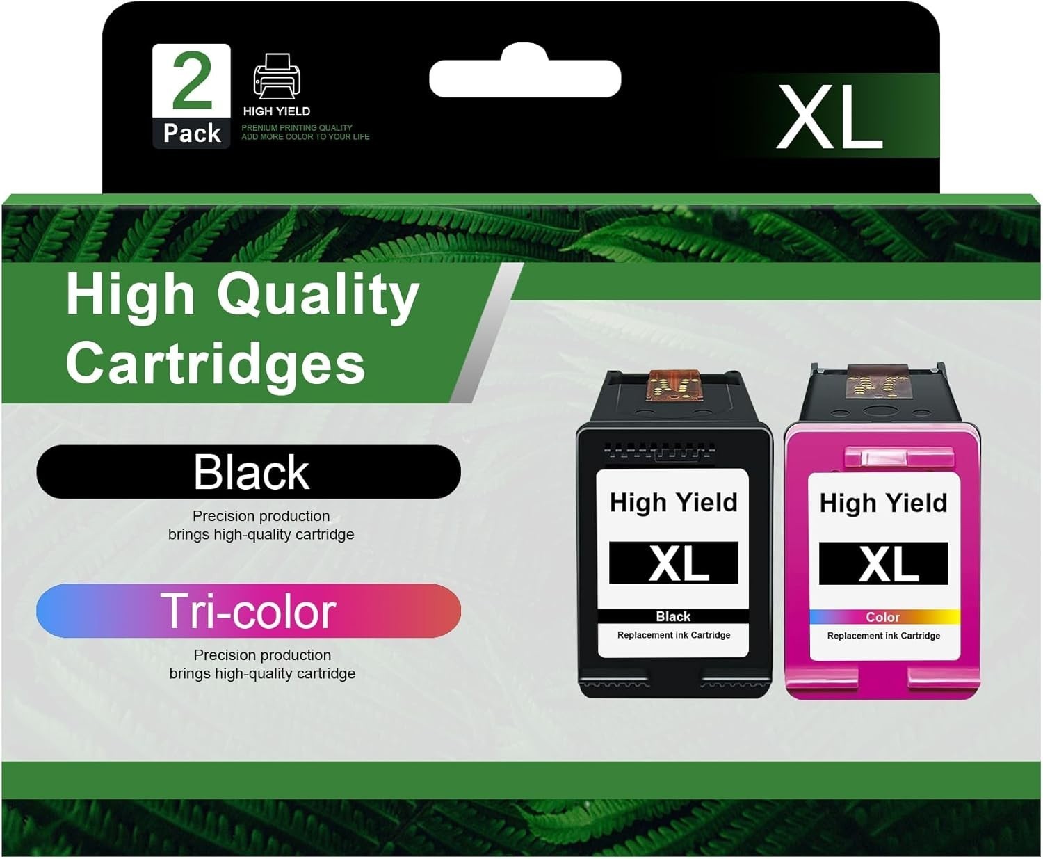 65XL Black + Tri-Color High-Yield Ink Cartridges 2-Pack for HP DeskJet ENVY