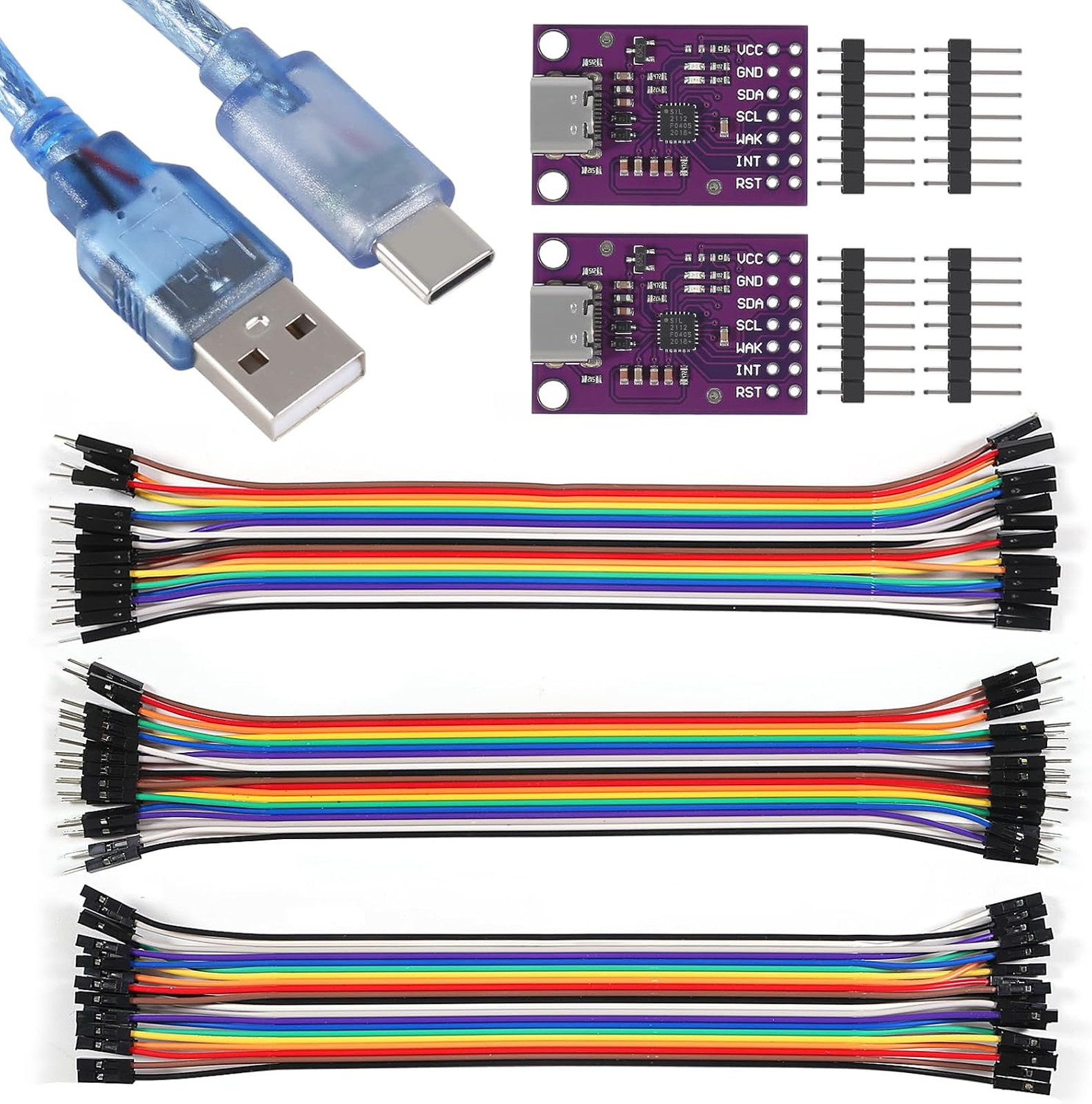 Type C CP2112 Adapter Debug Board 2 Pack USB to I2C Communication Module for