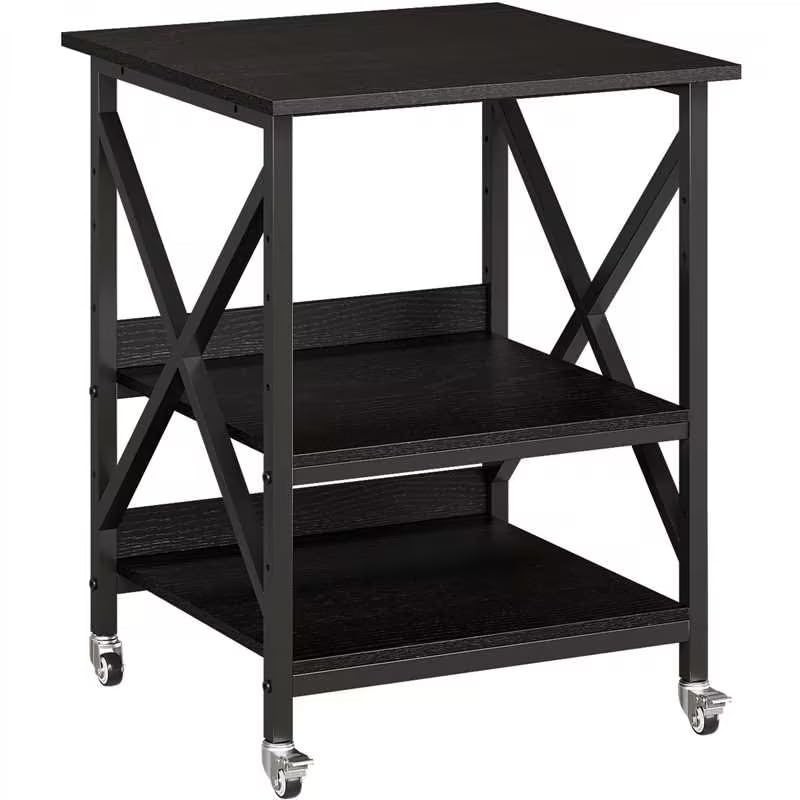 23.6 x 23.6 x 30.3 Inches Printer Stand, Large Printer Table with Adjustable ...