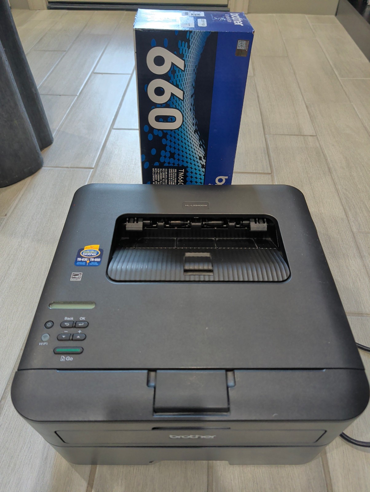 Brother HLL2340DW Wireless Laser Printer with replacement toner