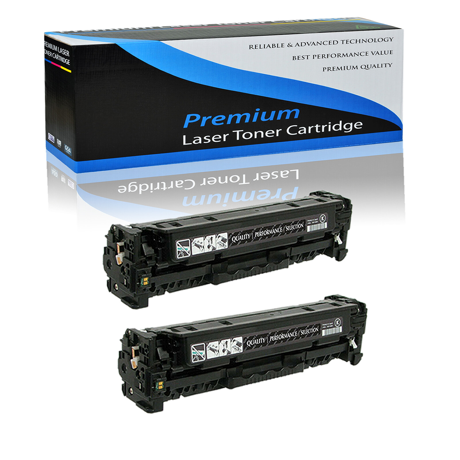 2 PACK CB540A 125A Color Toner For HP Laserjet CM1312 CP1215 CP1515 CP1518