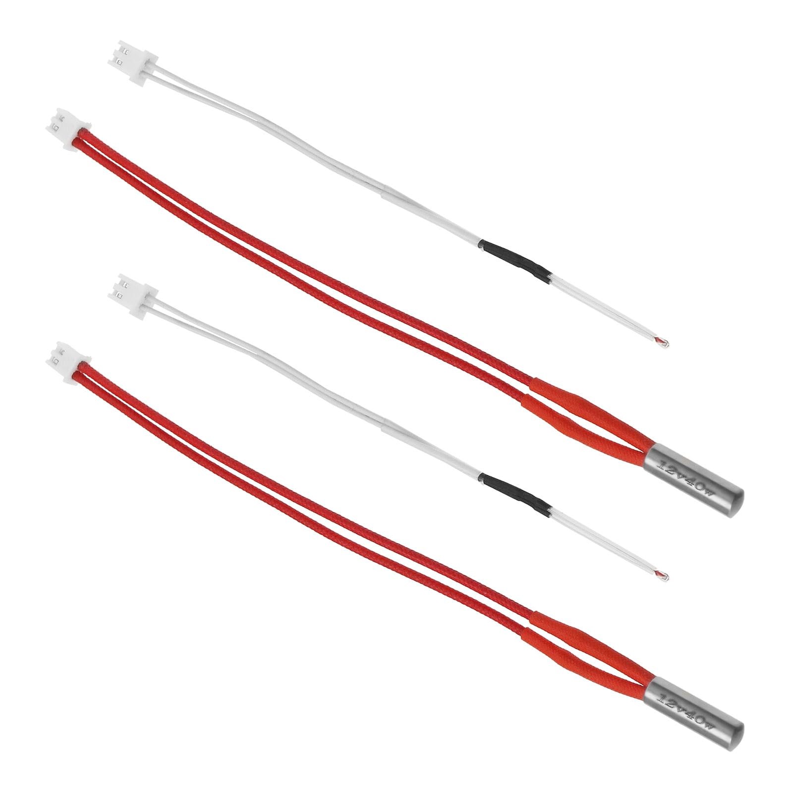 Set of 4 3D Printer Heating Rod Thermistor Kit 12V 40W Heating Rod Thermistor...