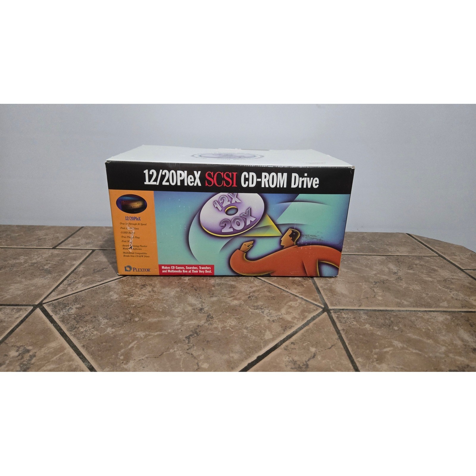 Plextor 12/20PleX External SCSI CD-ROM Drive Vintage PX-20TSE Boxed